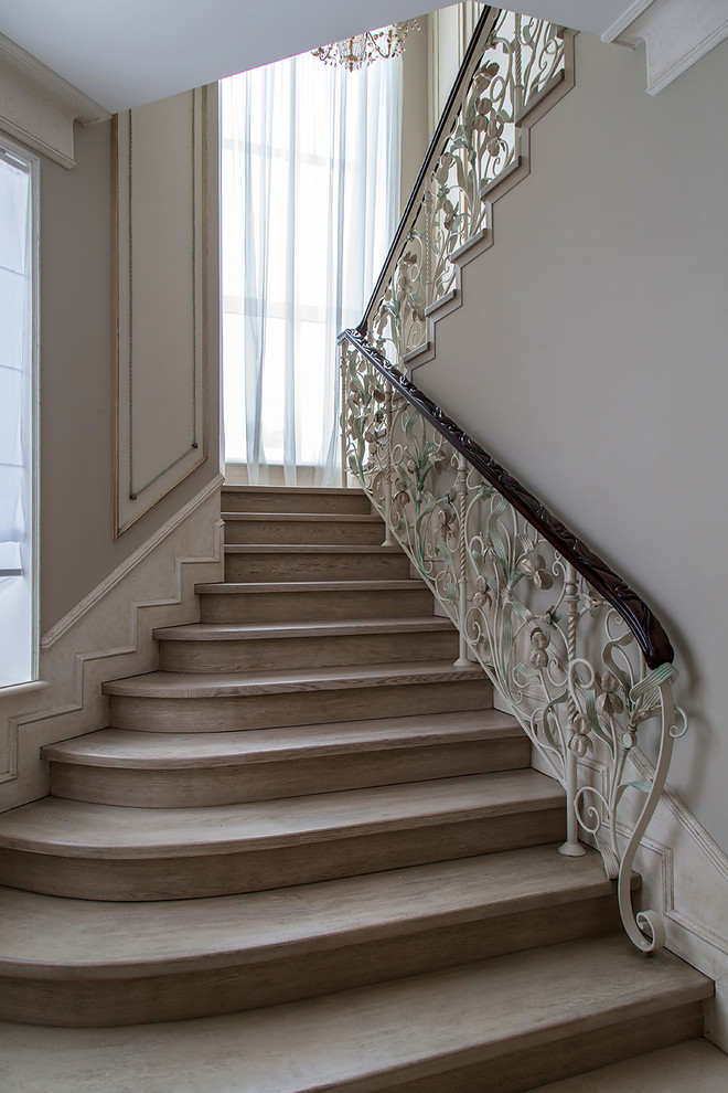 Inspiration for a timeless staircase remodel in Moscow
