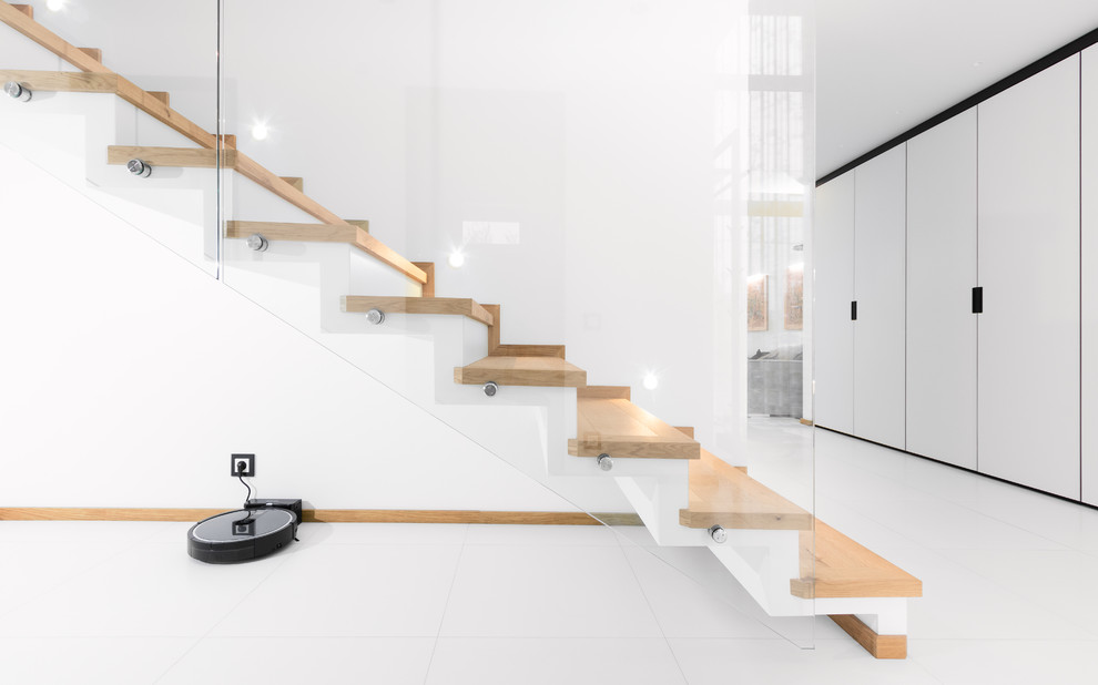 This is an example of a medium sized contemporary staircase in Other.