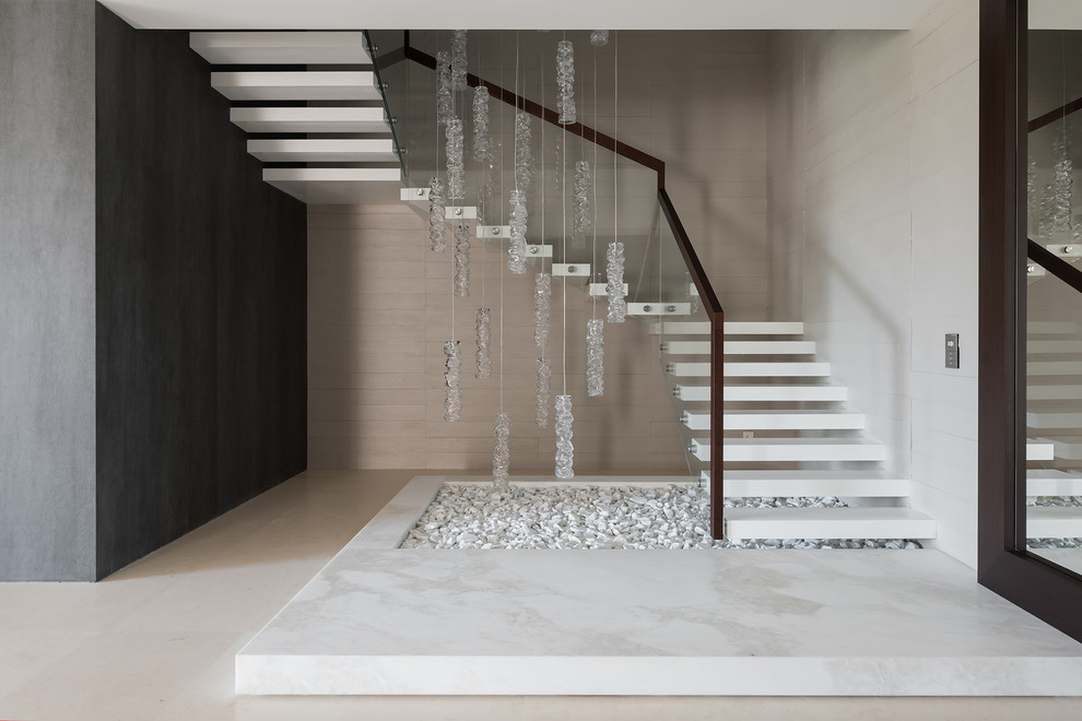 Staircase - contemporary floating open staircase idea in Moscow