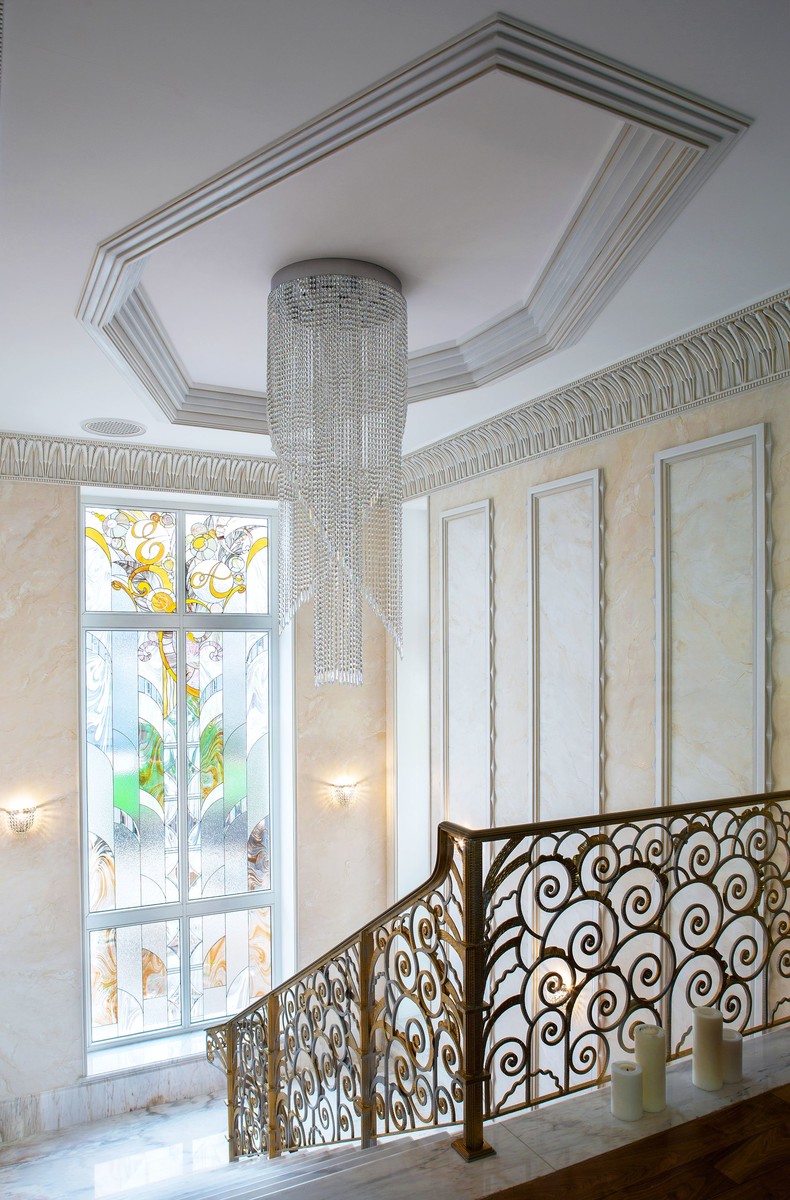 Idée de décoration pour un escalier tradition en U.