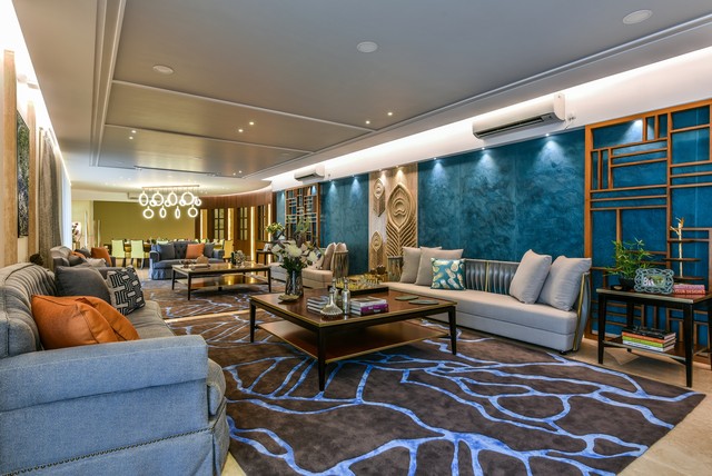 10 Bedroom Luxury Apartment In Mumbai Traditional Living Room Mumbai By Aum Architects Houzz Au