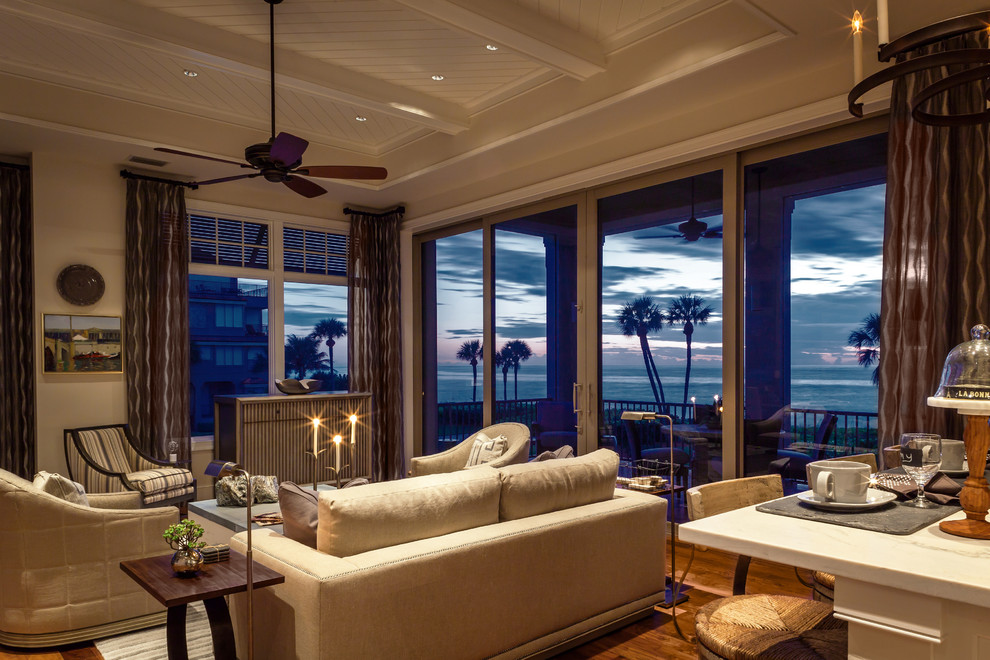 This is an example of a world-inspired living room in Miami.