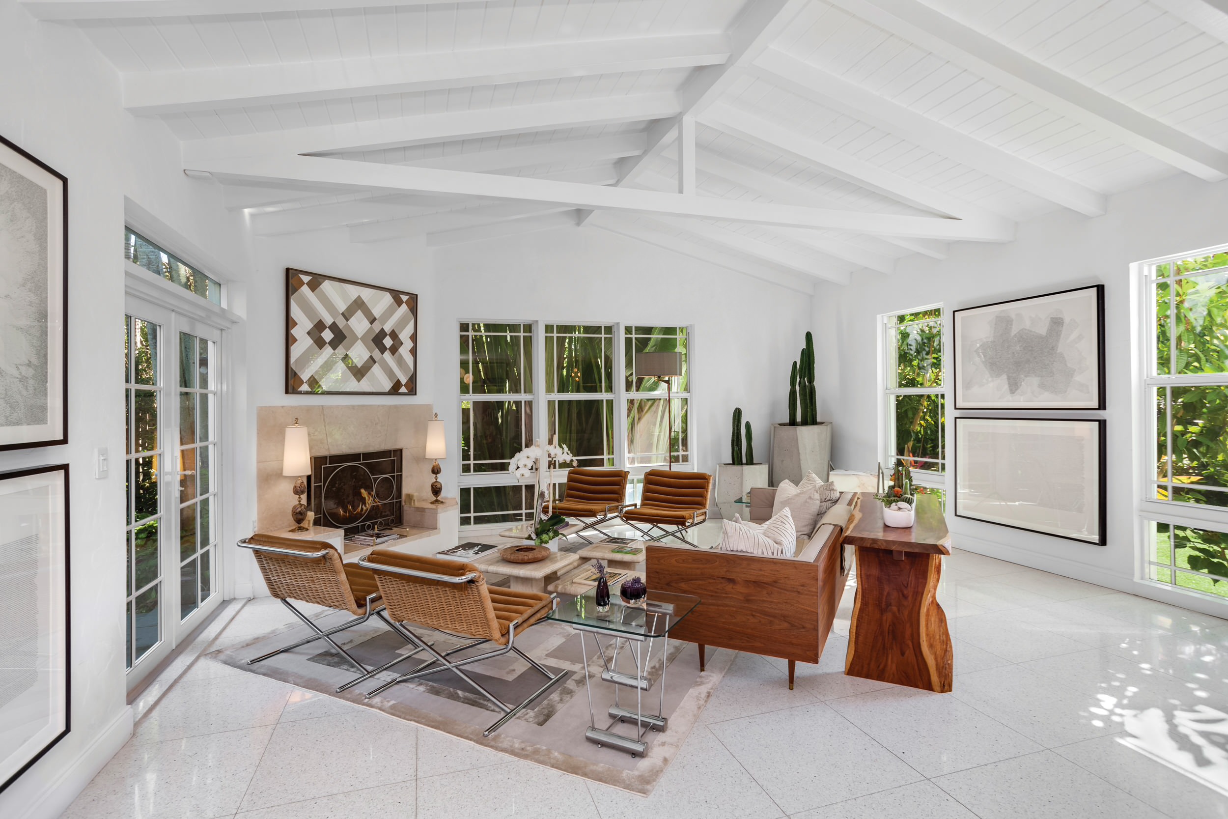 Mid century modern white discount