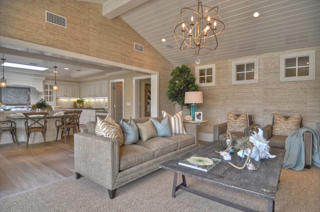 White Beadboard Vaulted Ceiling | Shelly Lighting