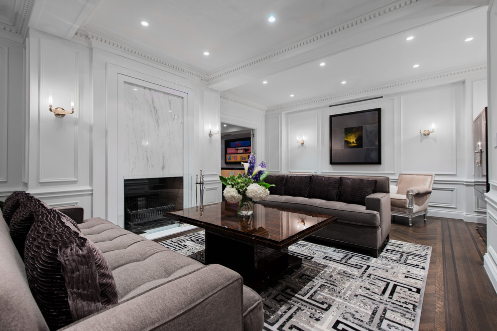 Immagine di un soggiorno design con sala formale