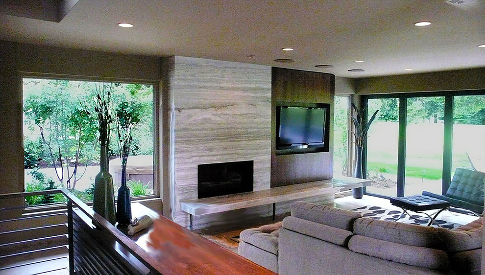 Modernes Wohnzimmer in Seattle