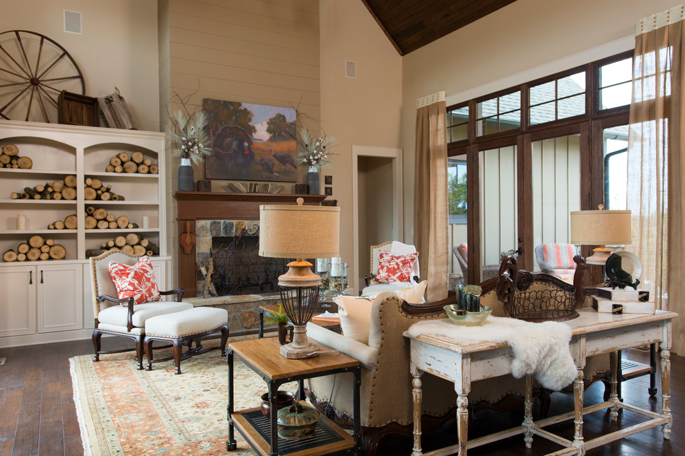Inspiration for a craftsman living room remodel in Atlanta