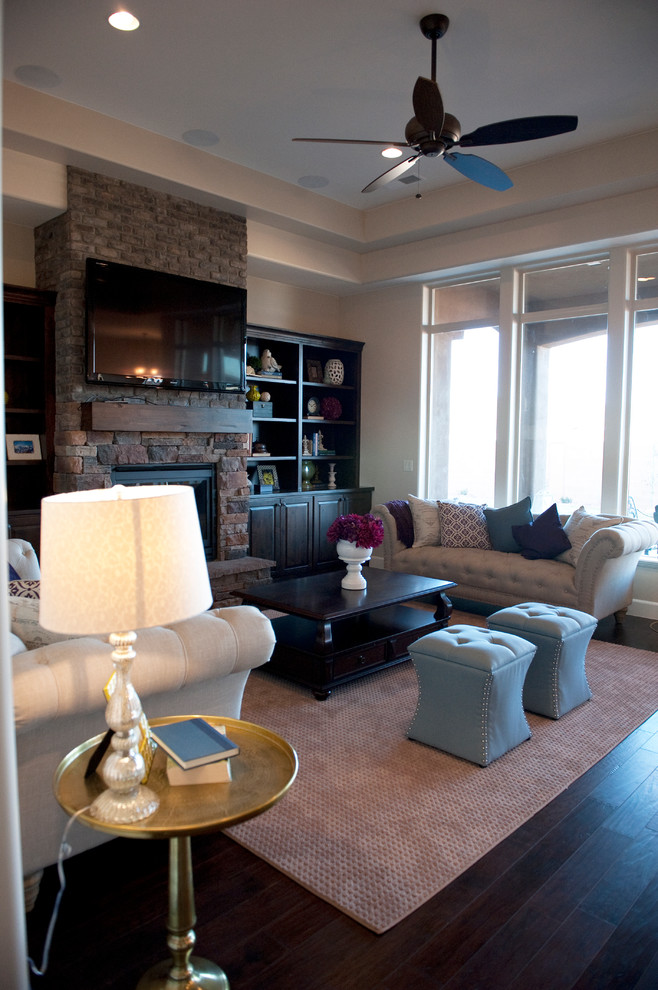 Living room - traditional living room idea in Salt Lake City