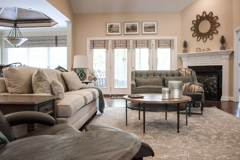 2018 Open Concept Redesign Traditional Living Room Louisville