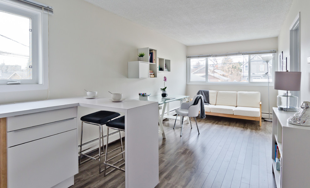 450 sq. ft. Condo reDesign - Contemporary - Living Room - Calgary - by ...