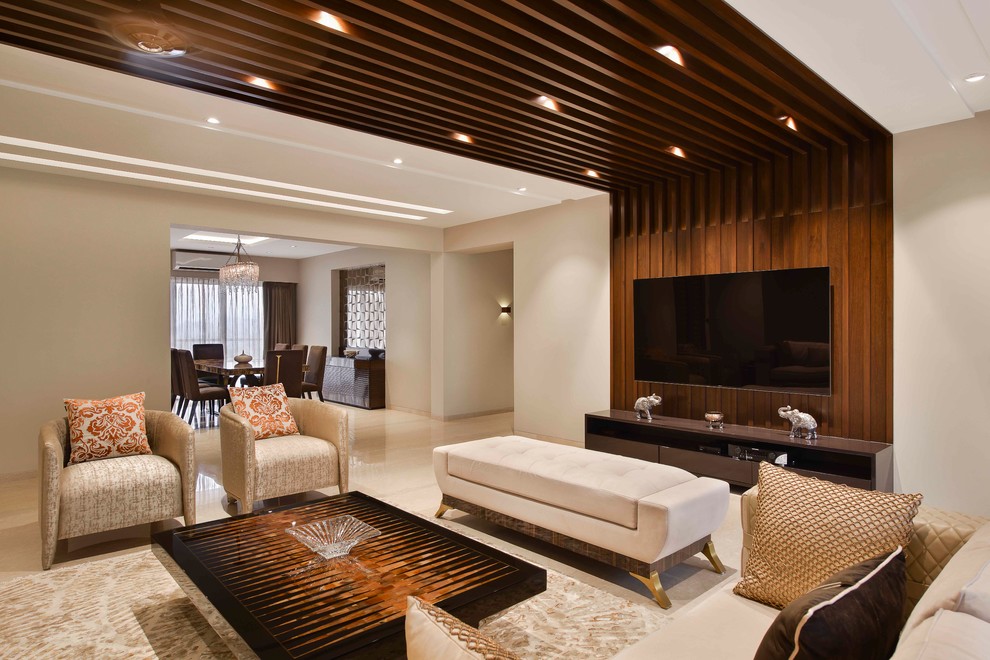 contemporary living room pai
