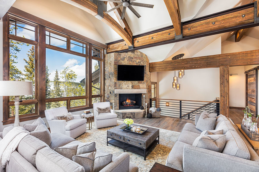 584 Peerless Drive Living Room Rustic Living Room Denver by