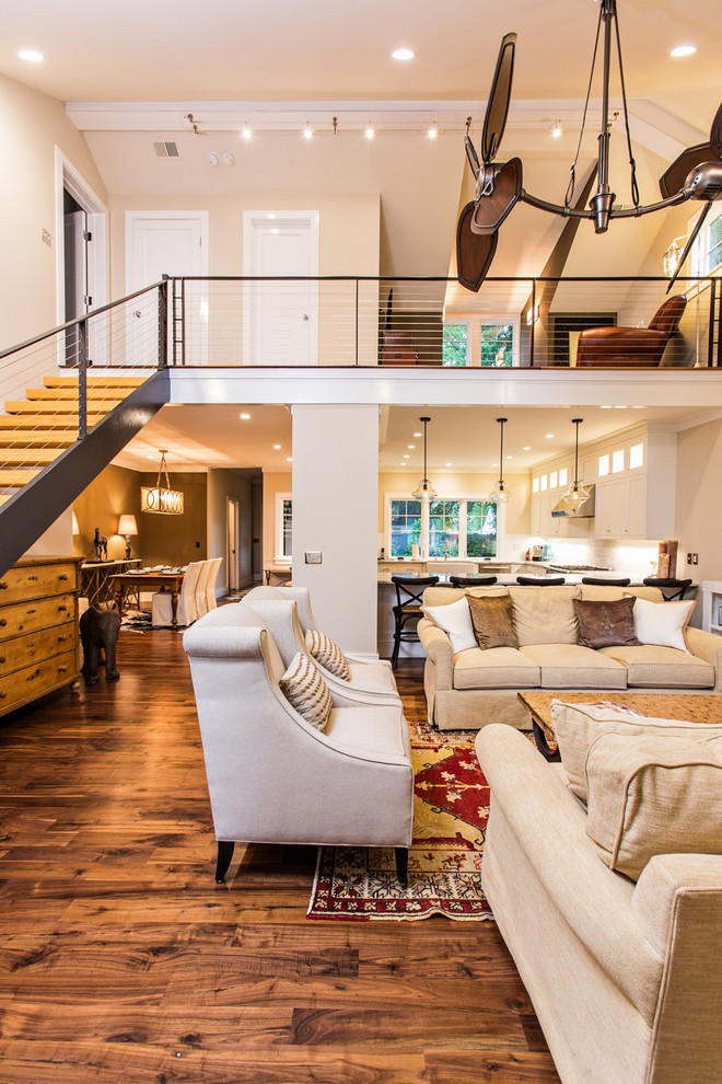 Living room - transitional living room idea in Charleston