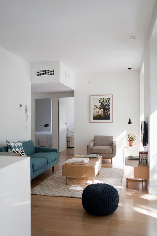View of 60 Balconies Art - Scandinavian - Living Room - Madrid - by tresunouno ...
