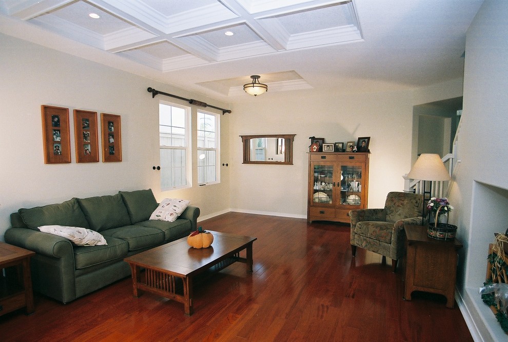 9 foot Ceiling Line with Coffers at 9'6" - Traditional - Living Room - Orange County - by TRUADDITIONS | Houzz