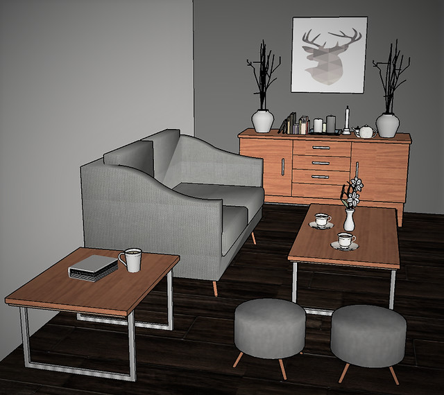 A Mid CenturyShabby Chic Living Space ShabbyChic Style Living Room Vancouver by modGSI