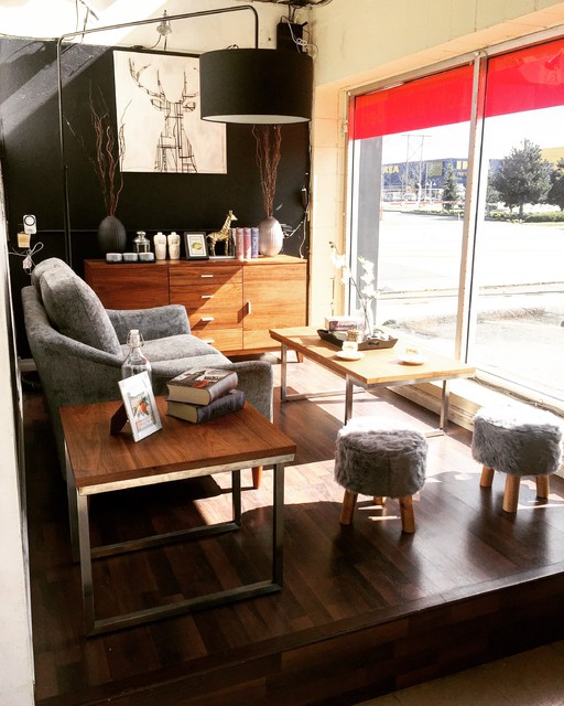 A Mid CenturyShabby Chic Living Space ShabbyChic Style Living Room Vancouver by modGSI