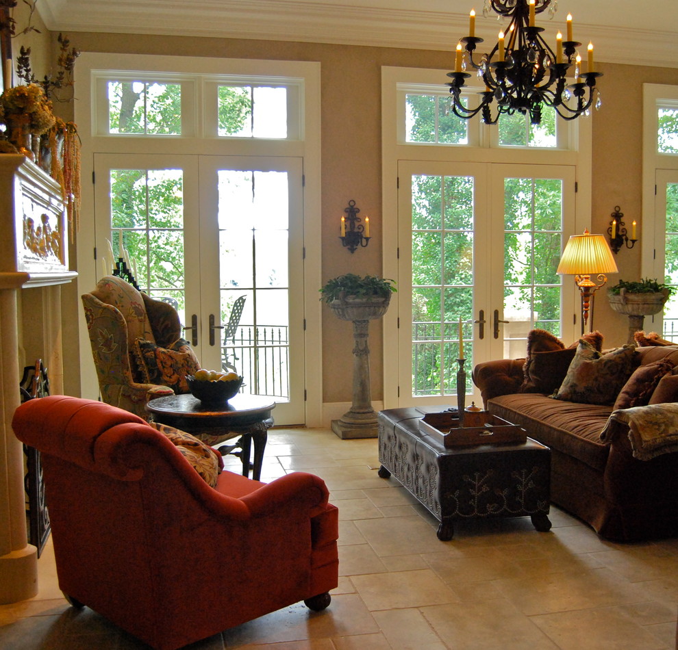 This is an example of a mediterranean living room in DC Metro.