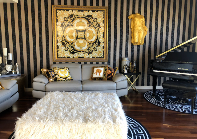 A Versace design look given to this living space!!!! - Mediterranean - Living  Room - Gold Coast - Tweed - by Beautiful Walls | Houzz