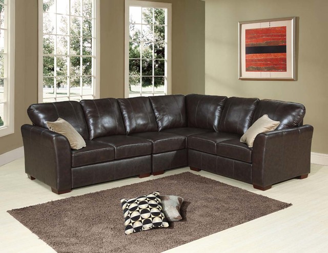 Abbyson Living Florence Italian Leather, Abbyson Leather Sectional
