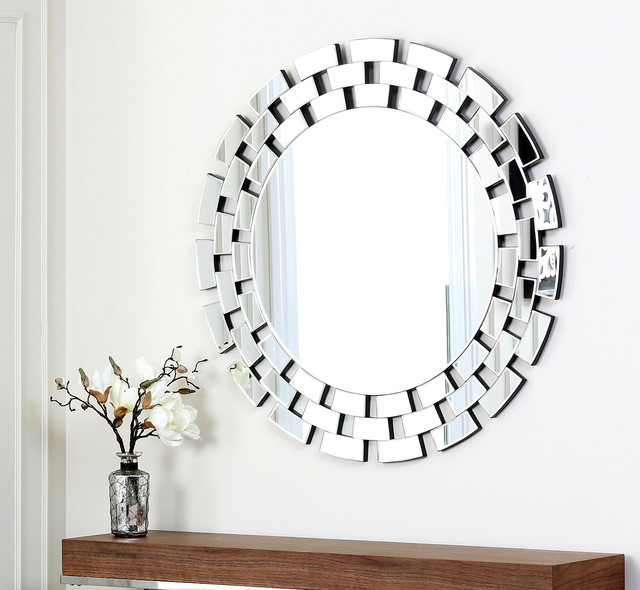 Abbyson Living Twisted Round Wall Mirror Living Room Los Angeles
