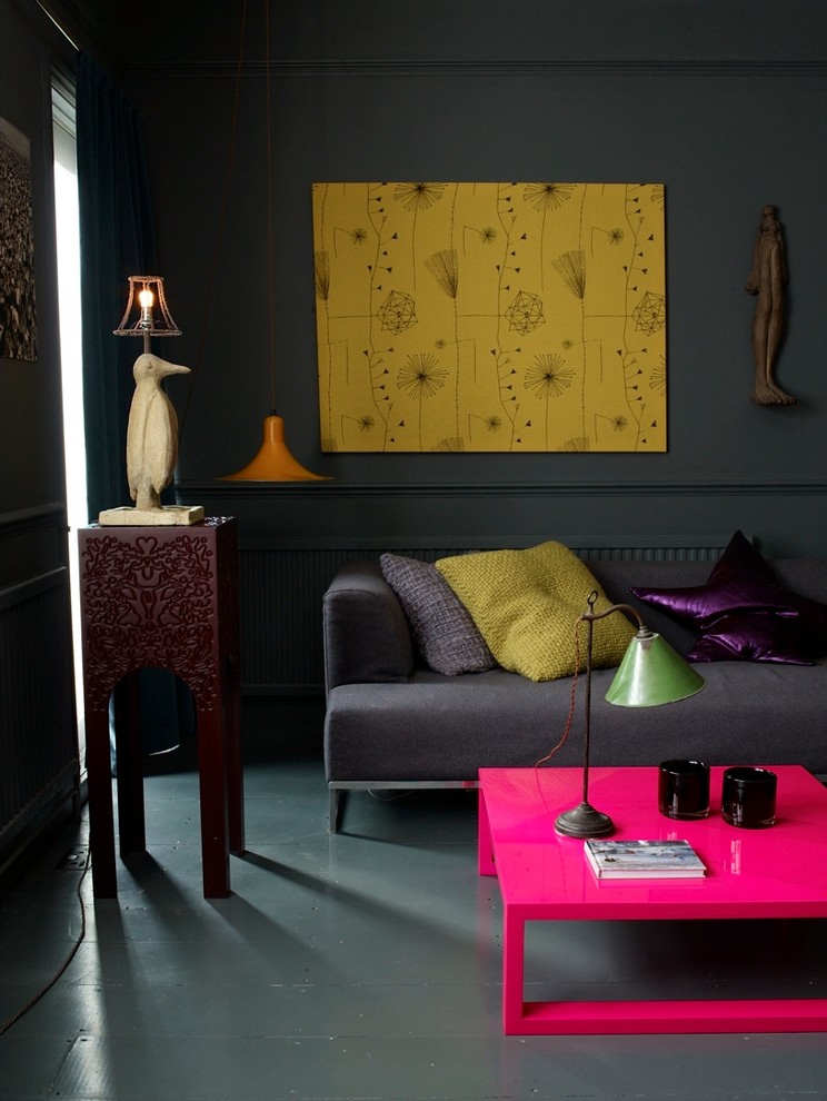 Living room - eclectic living room idea in London