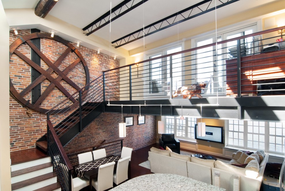 Design ideas for an urban living room in Boston.