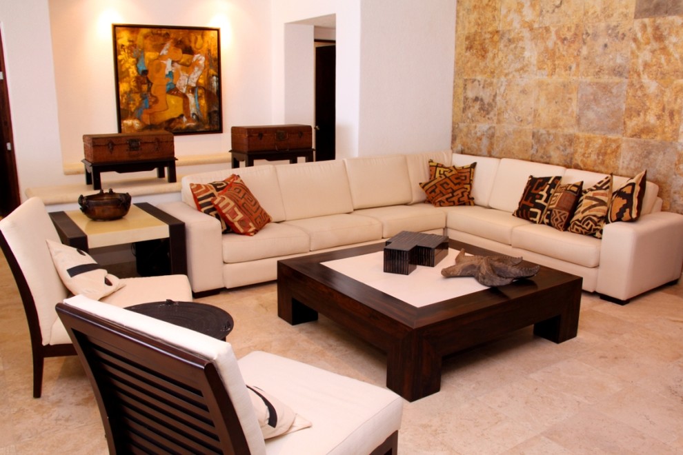 Example of a living room design in Mexico City
