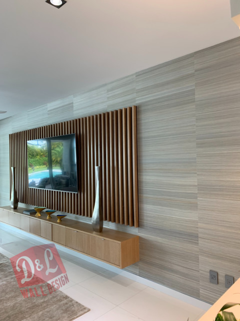 accent wall - Modern - Living Room - Miami - by D&L Wall Design/miami ...