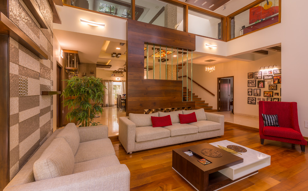 Adarsh Palm Retreat Villa1 Modern Living Room Bengaluru by