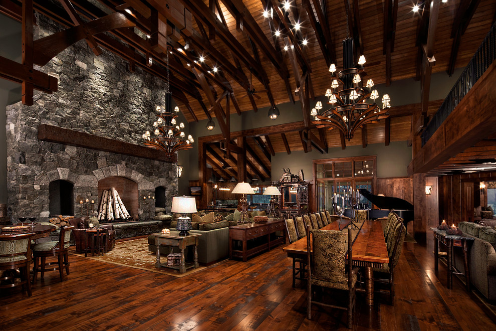 This is an example of a rustic living room in Burlington.