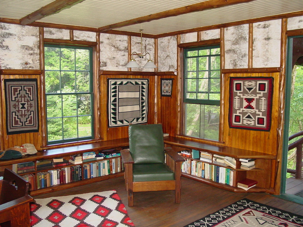 Adirondack seasonal cottage Eclectic Living Room Boston by