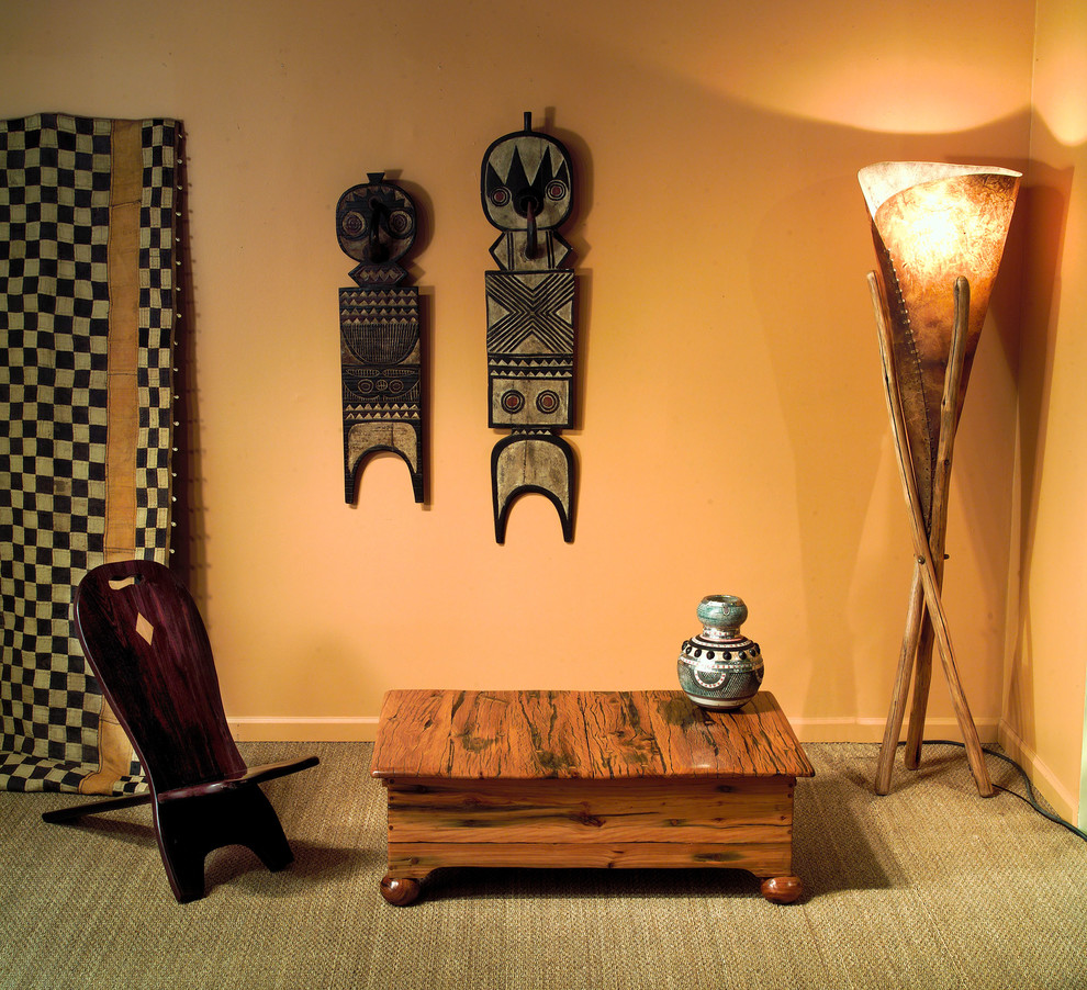 African Furniture, Decor, Rugs, Art and Lighting Eclectic Living