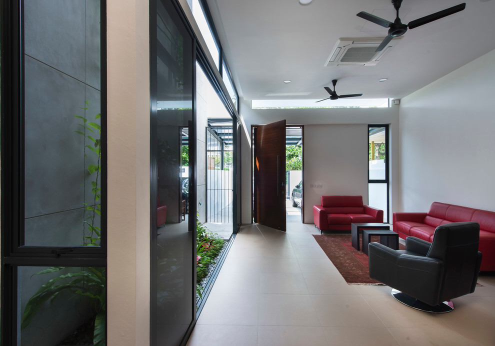 Inspiration for a contemporary living room in Singapore.
