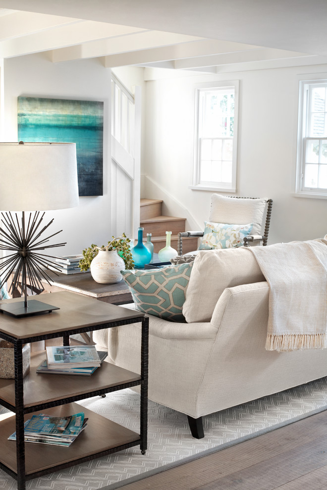 Inspiration for a coastal living room remodel in Other