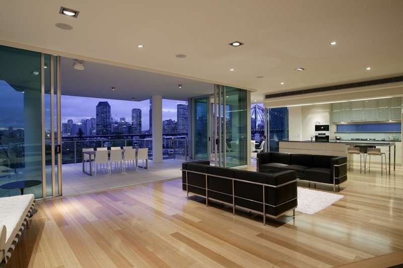 Altura Apartments Contemporary Living Room Brisbane by Trojan