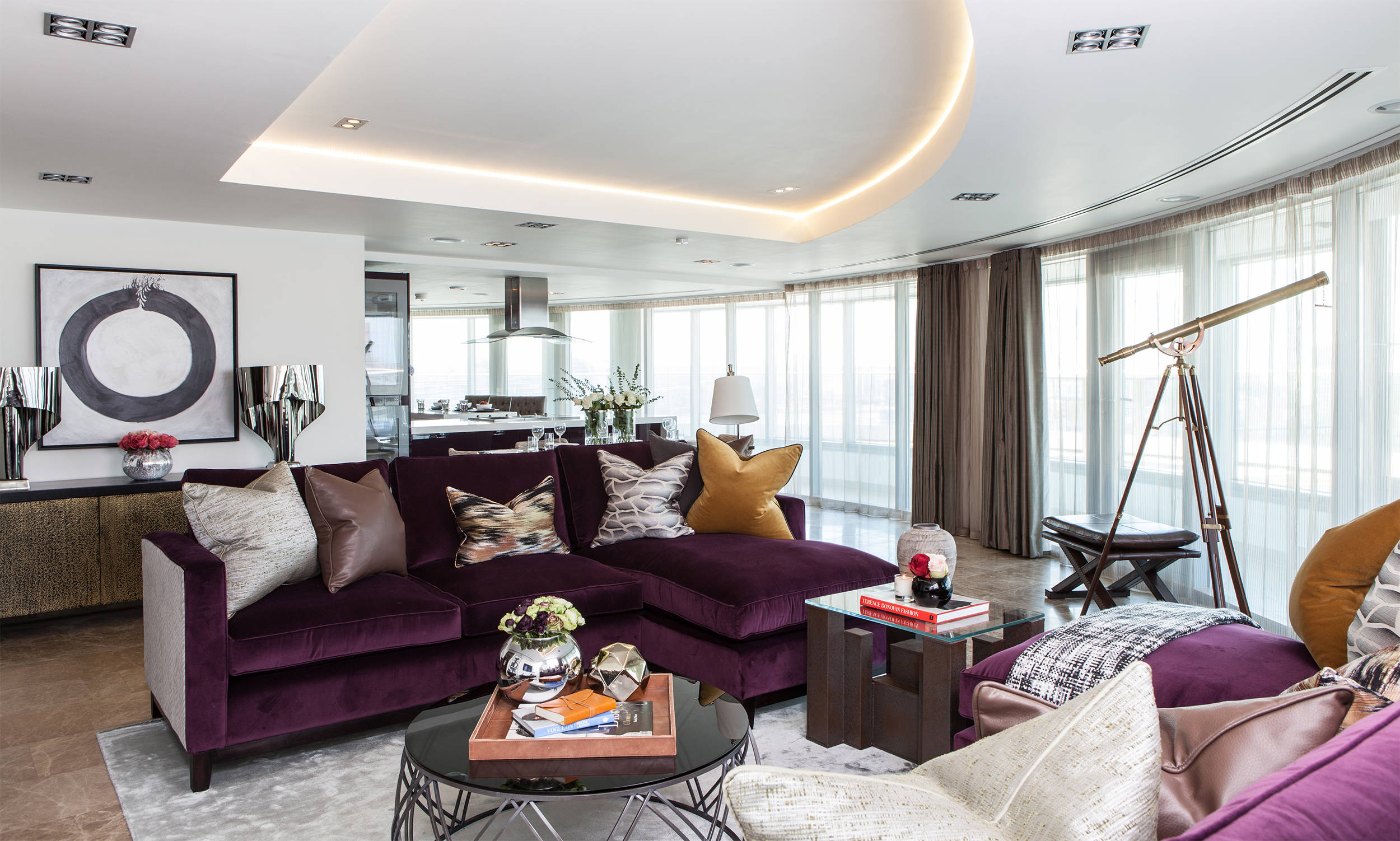 75 Purple Living Room Ideas You Ll Love