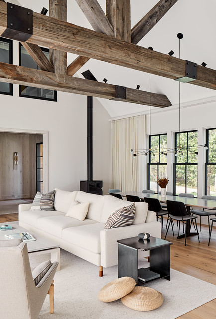 Modern barn living room deals