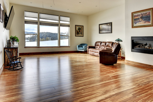 Ambient Tiger Strand Bamboo Flooring Rustic Living Room Other By Products Inc Houzz