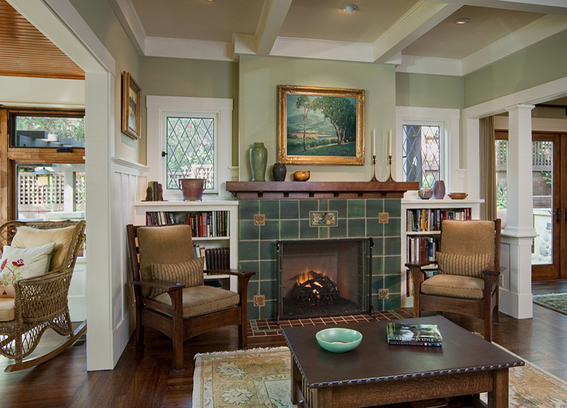 American Craftsman Traditional Living Room San Go By Hill Construction Company American Craftsman Traditional, American Craftsman Furniture