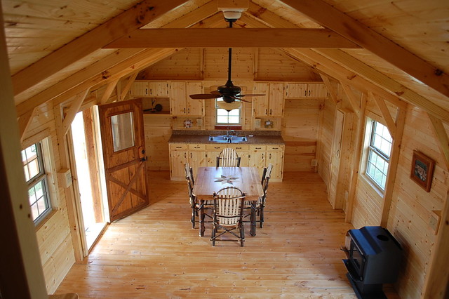 Amish Prebuilt Fully Assembled Cabins Delivered - Rustikal - Wohnbereich -  Huntington | Houzz