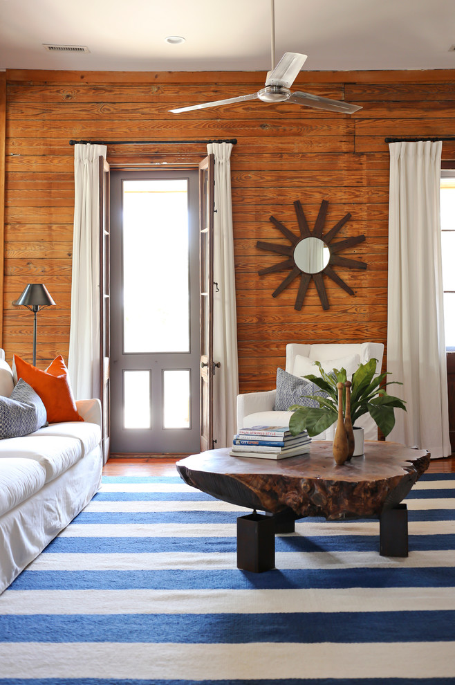 Living room - traditional medium tone wood floor living room idea in San Francisco