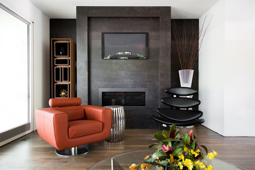 Living room - contemporary living room idea in Atlanta