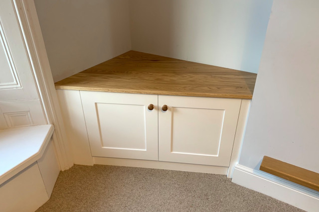Angled alcove cupboard deals