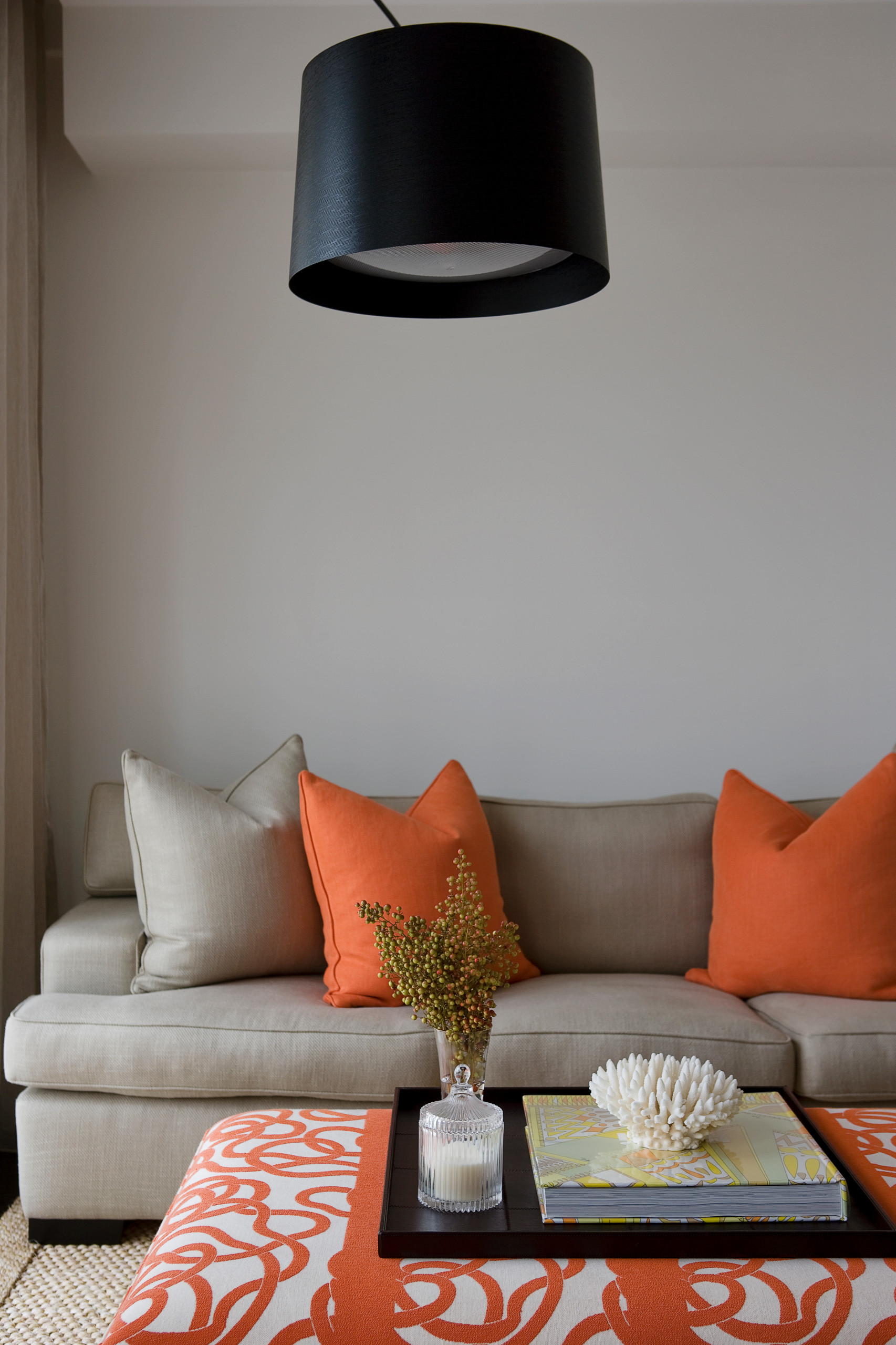 placing cushions on sofas