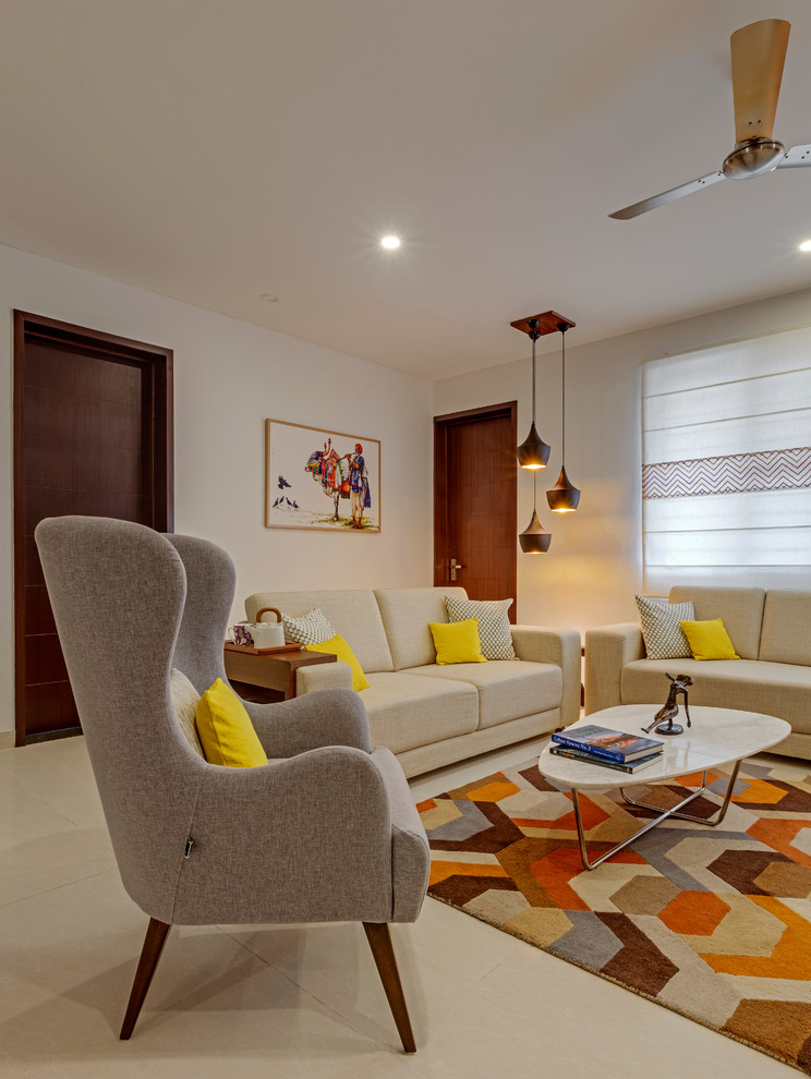 Example of a trendy family room design in Bengaluru