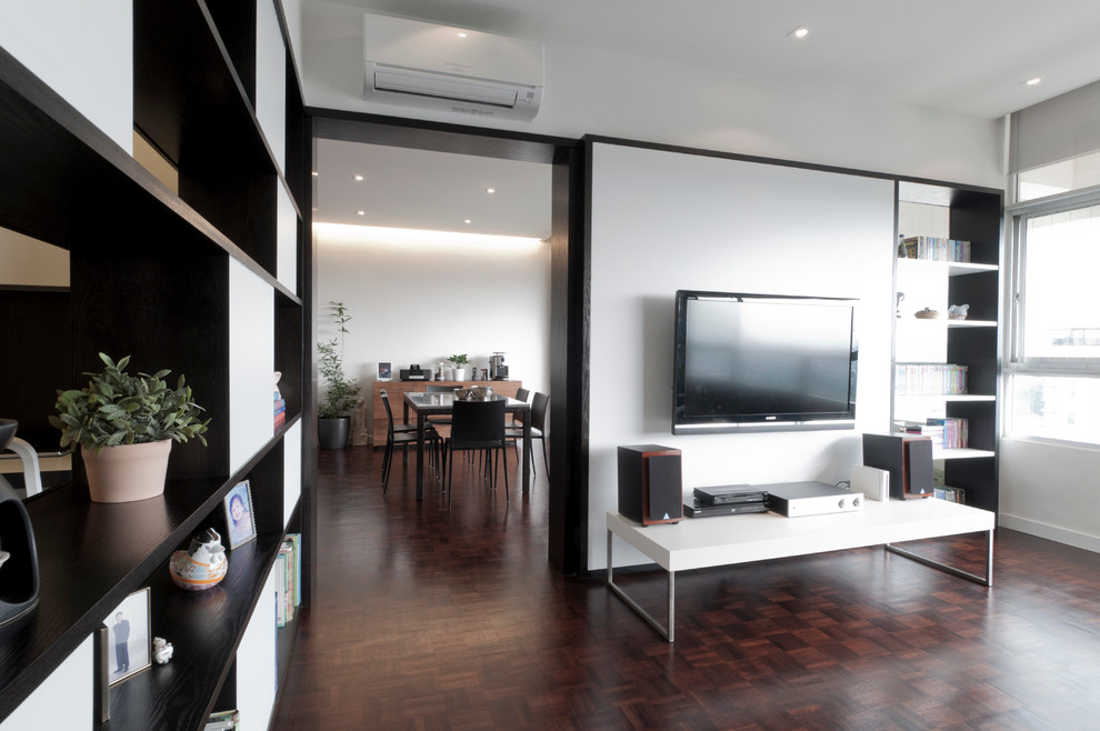 Trendy living room photo in Singapore