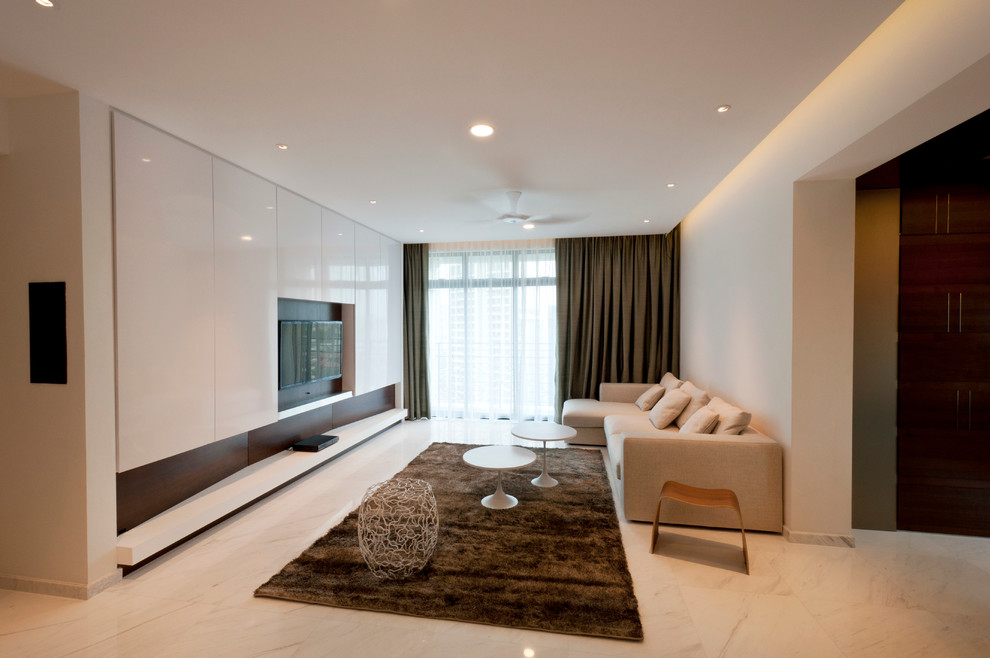 Modernes Wohnzimmer in Singapur