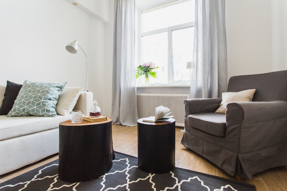 Living room - scandinavian living room idea in Malaga