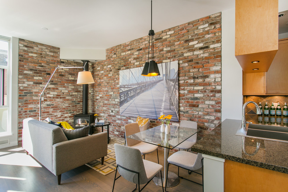 Apartment Renovation Industrial Living Room Vancouver by Convex